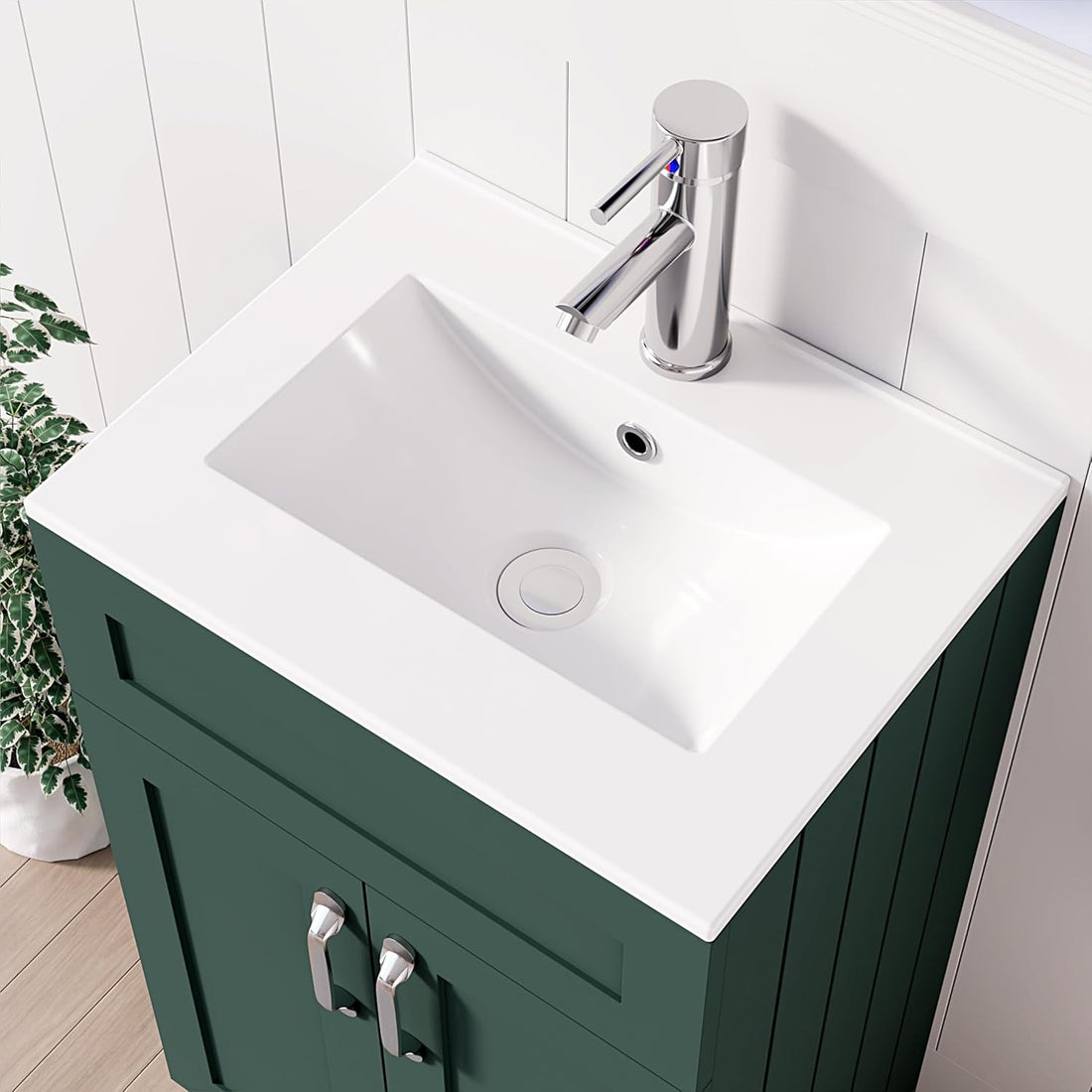 500mm Green Vanity Unit