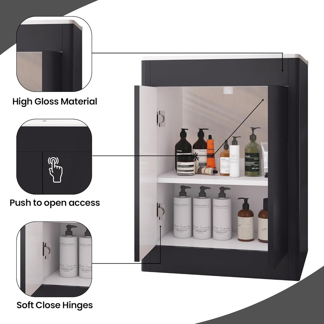 600mm Charcoal Grey Vanity Unit