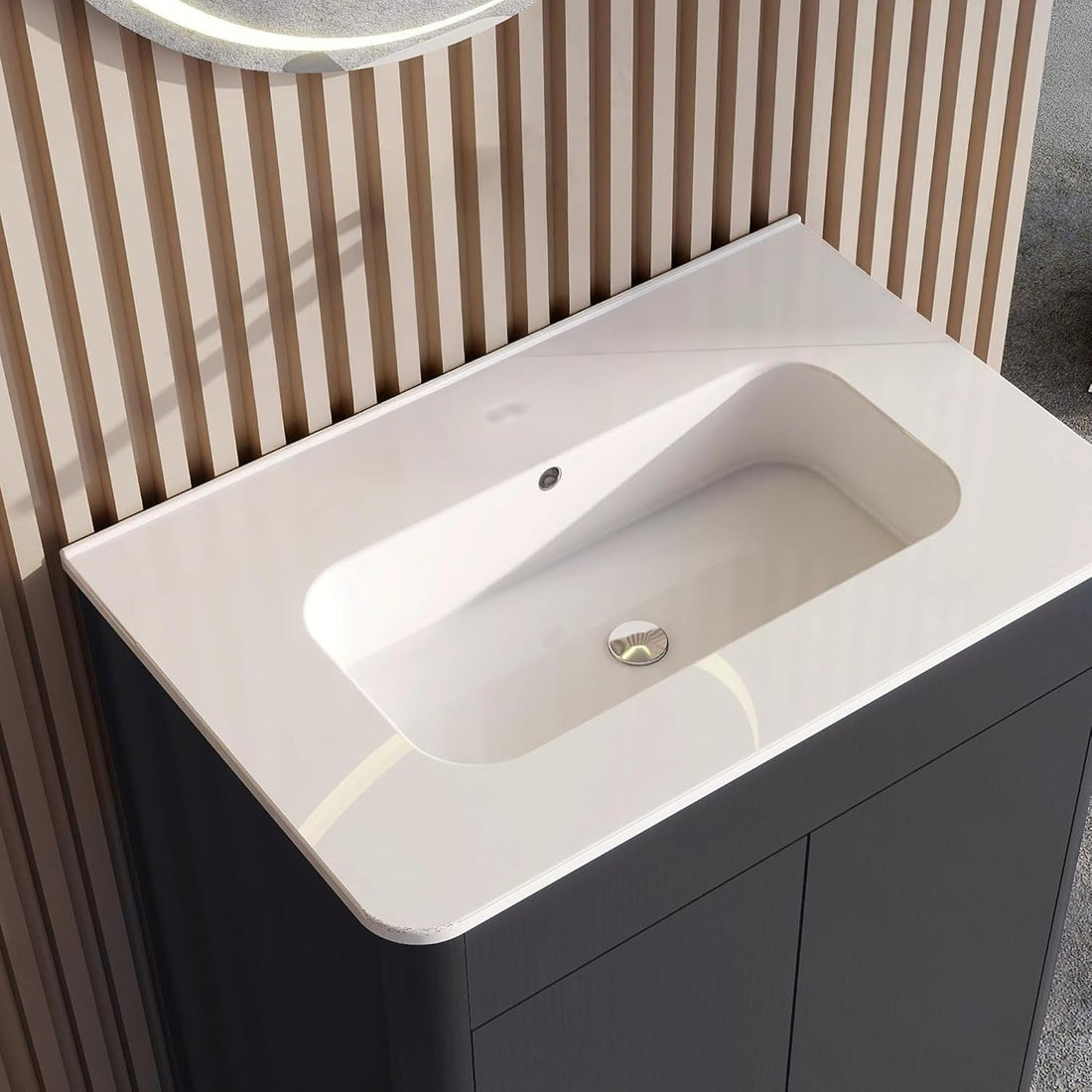 600mm Charcoal Grey Vanity Unit