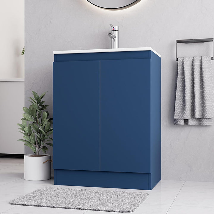 600mm Dark Blue Vanity Unit