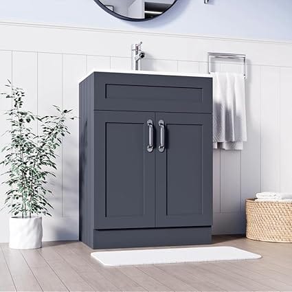 600mm Light Grey Vanity Unit