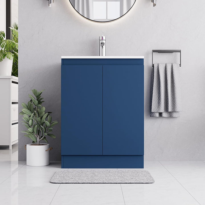 600mm Dark Blue Vanity Unit